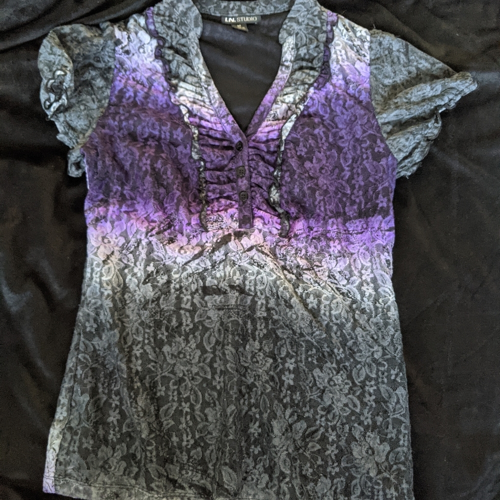 I.N. Studio Ombre Lace Top